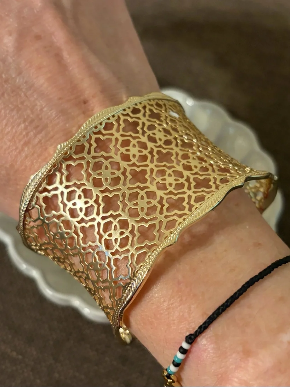 Kendra Scott Gold Filigree Open Cuff Bracelet
